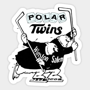 Defunct Winston Salem Polar Twins Hockey 1975 Sticker